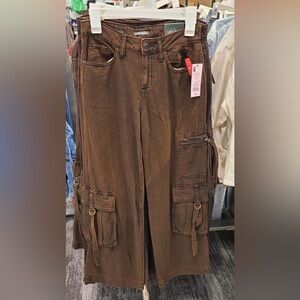 Wild Fable Mid-Rise Baggy Brown Cargo Jeans